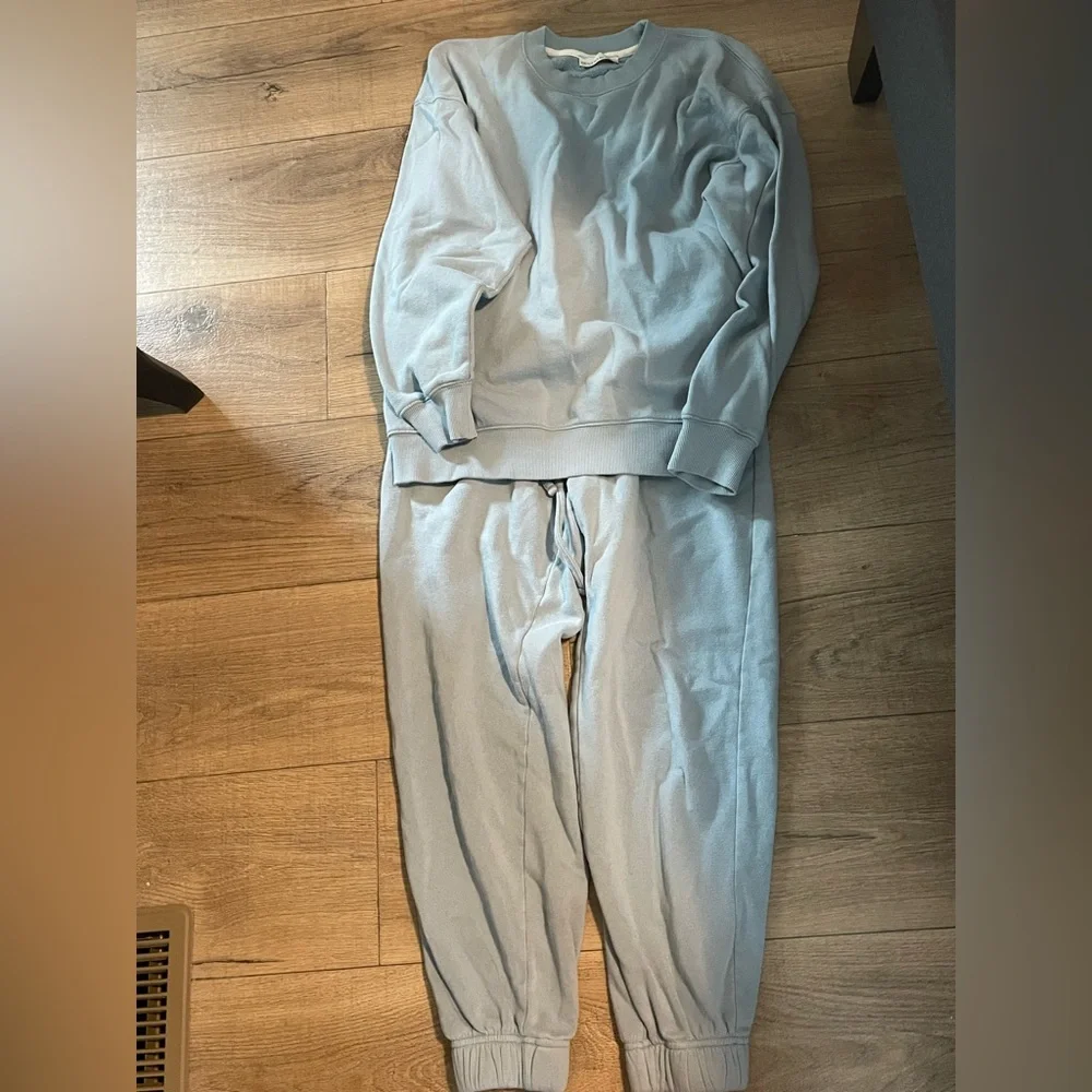 Zenana Outfitters Light Blue Jogger Set - Picture 3 of 8